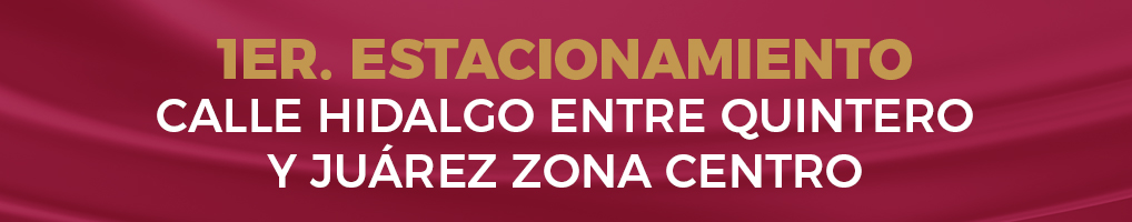 1er Estacionamiento Calle Hidalgo entre Quintero y Juárez Zona centro